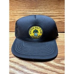 Vintage SENTOSA GOLF CLUB SINGAPORE Golf Hat Cap Foam Mesh Snapback Patch Rope